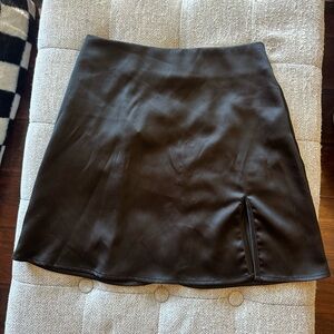 BNWT Brandy Melville Black Satin Skirt